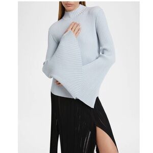 NWT 🦋 Proenza Schouler
Abigail Turtleneck Flare-Sleeve Rib Sweater